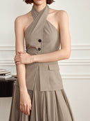 Sophisticated Cross Wrap Vest