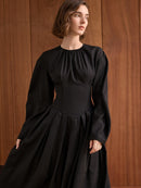 Parisian Pleated Midi Dress