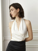 Parisian Style V-neck Halter Top