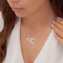 Colar com Letra Inicial Banhado a Ouro ou Ródio