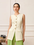 Niche Crewneck Sleeveless Niche  Cardigan Vest Shirt