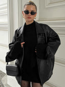 Oversized Leather Blazer