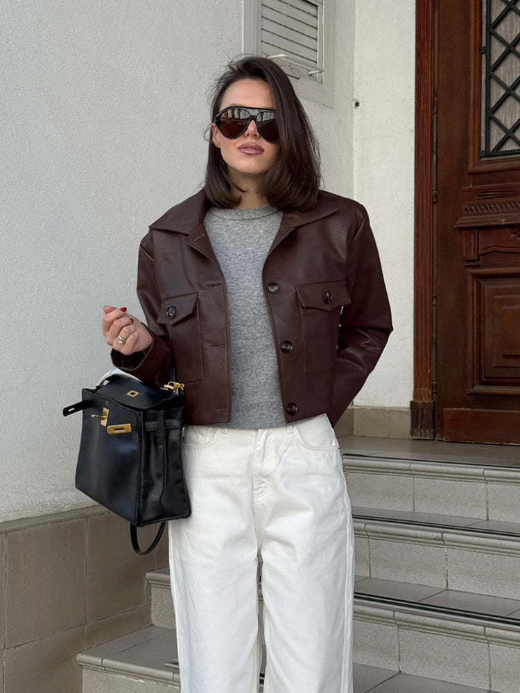 Moto Style Leather Jacket