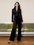 High-Waist Wide-Leg Luxury Jumpsuit