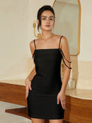 Chic Bandeau Style Fitted Mini Dress