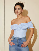 Parisian Style Bardot Crop Top