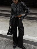 Oversized Ribbed Knit Sweater