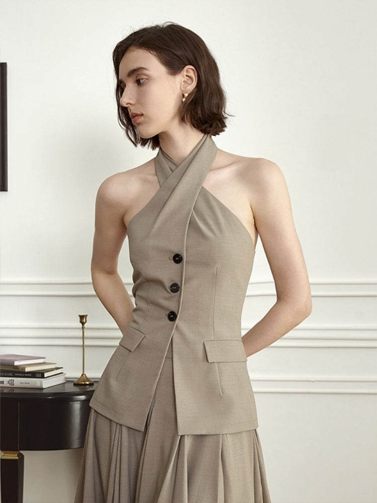 Sophisticated Cross Wrap Vest