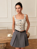 Classic Plaid Wide-Strap Camisole
