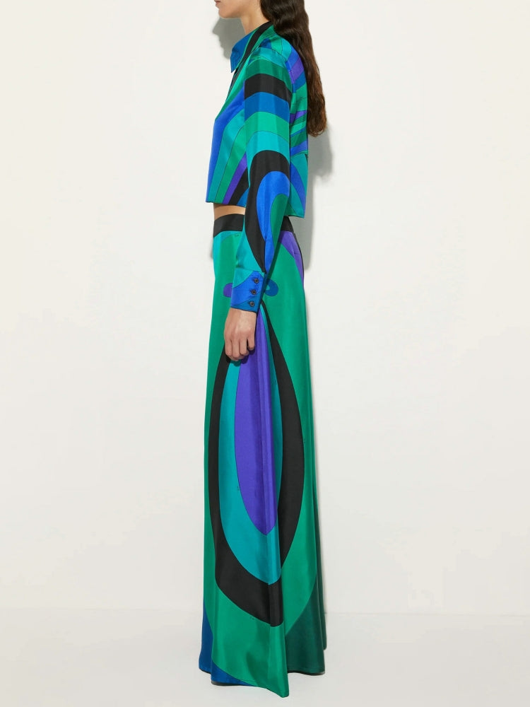 Floral Print Wide-Leg Set