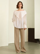 Elegant High waist Wide-Leg Suiting Trousers