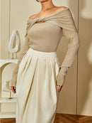 Chic Split-Hem Bodycon  Skirt