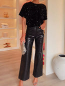 Velvet Sequins Party Top