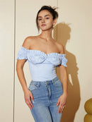 Parisian Style Bardot Crop Top