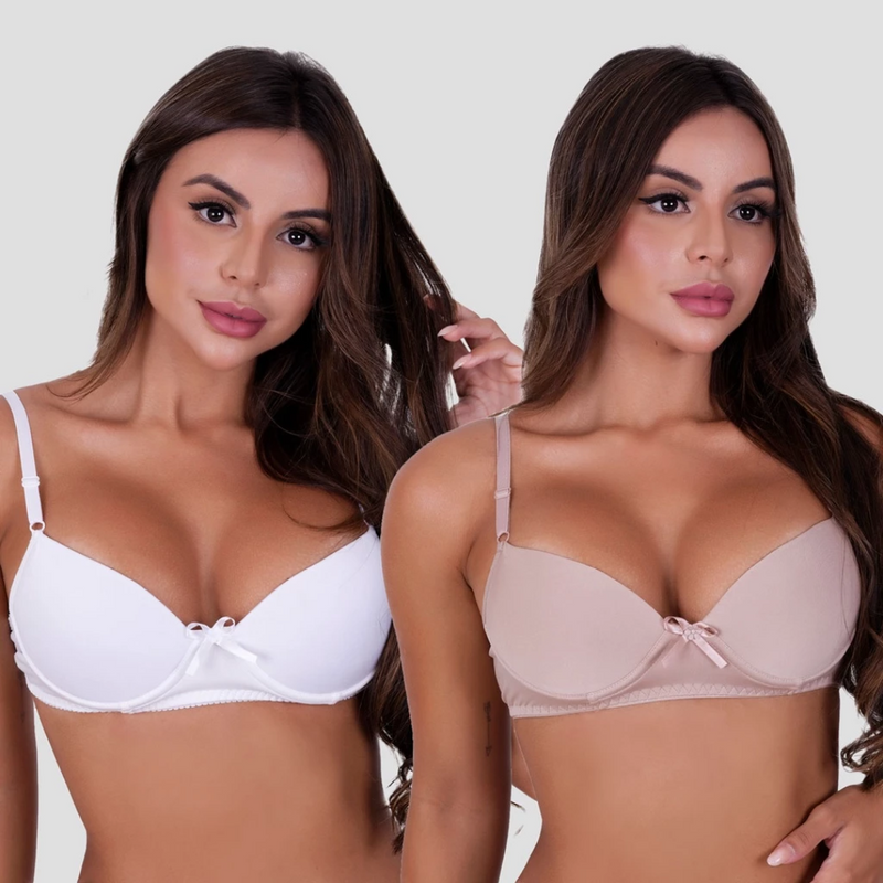 Kit 2 Sutiã Com Bojo Básico