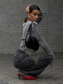 Oversized Ribbed Knit Sweater