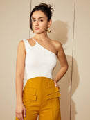 Single-Strap Asymmetric Knit Top