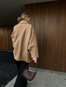 Wool Batwing Cardigan Coat