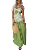 Backless Print Slip Dress