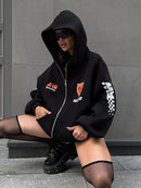 Oversized Letter Print Hoodie