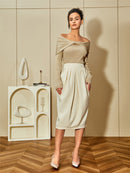 Chic Split-Hem Bodycon  Skirt