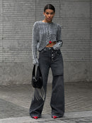 Oversized Ribbed Knit Sweater