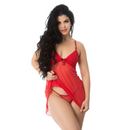 Camisola Sexy Tule Transparente Decote Costas Com Calcinha