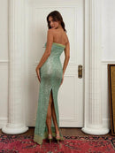 Sequin Open Back Mermaid Dress