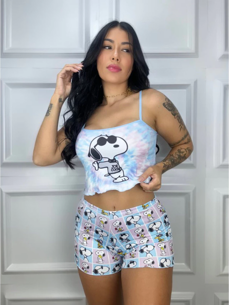 Pijama Personagem Suede Baby Doll