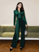 High-Waist Wide-Leg Luxury Jumpsuit