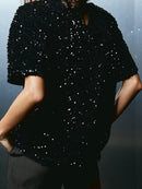 Velvet Sequins Party Top