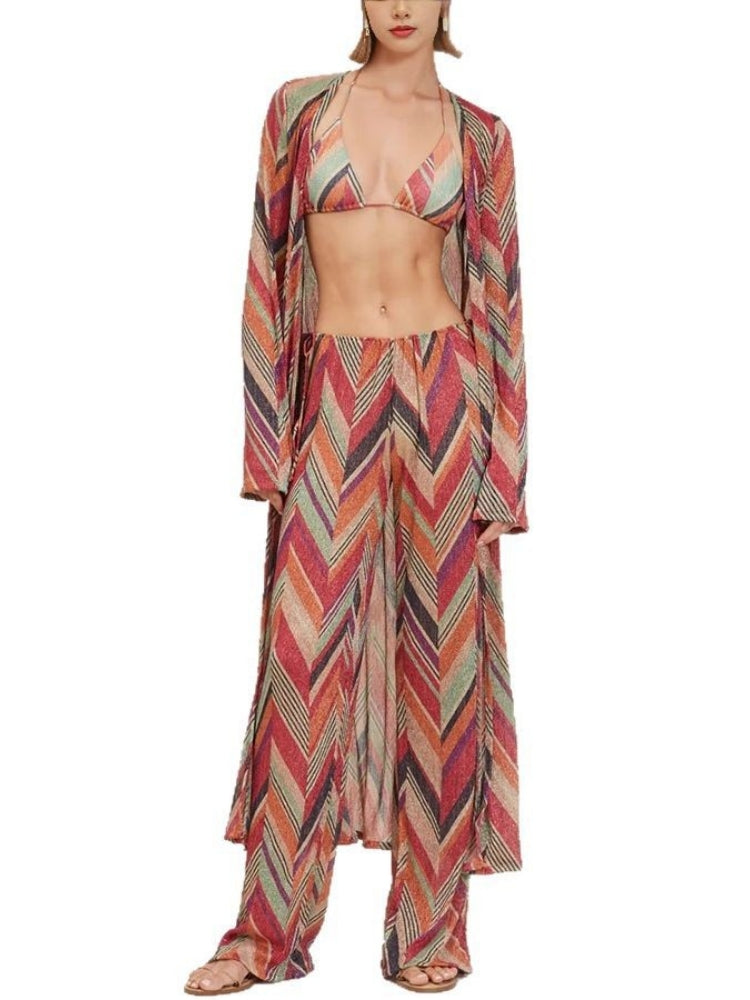 Beach Print Tie-Waist Set