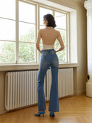 Retro Flare Distressed Hole Jeans