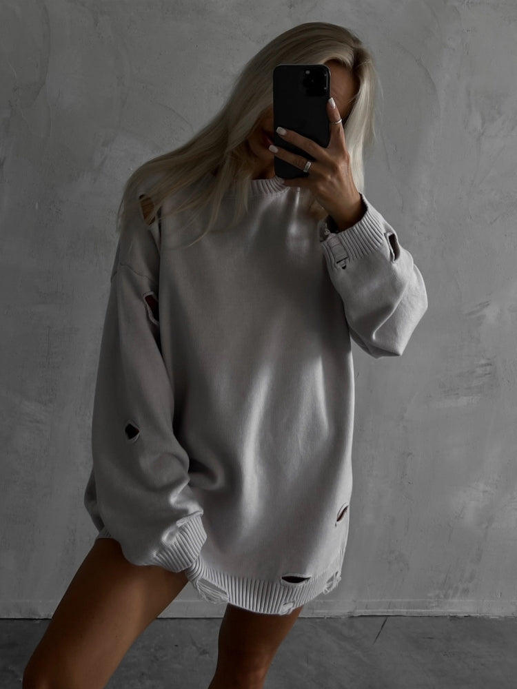 Distressed Oversized Knit