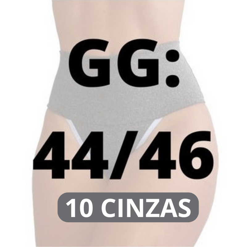 Calcinha Modeladora Fitness Plus Size (PAGUE 5 LEVE 10)