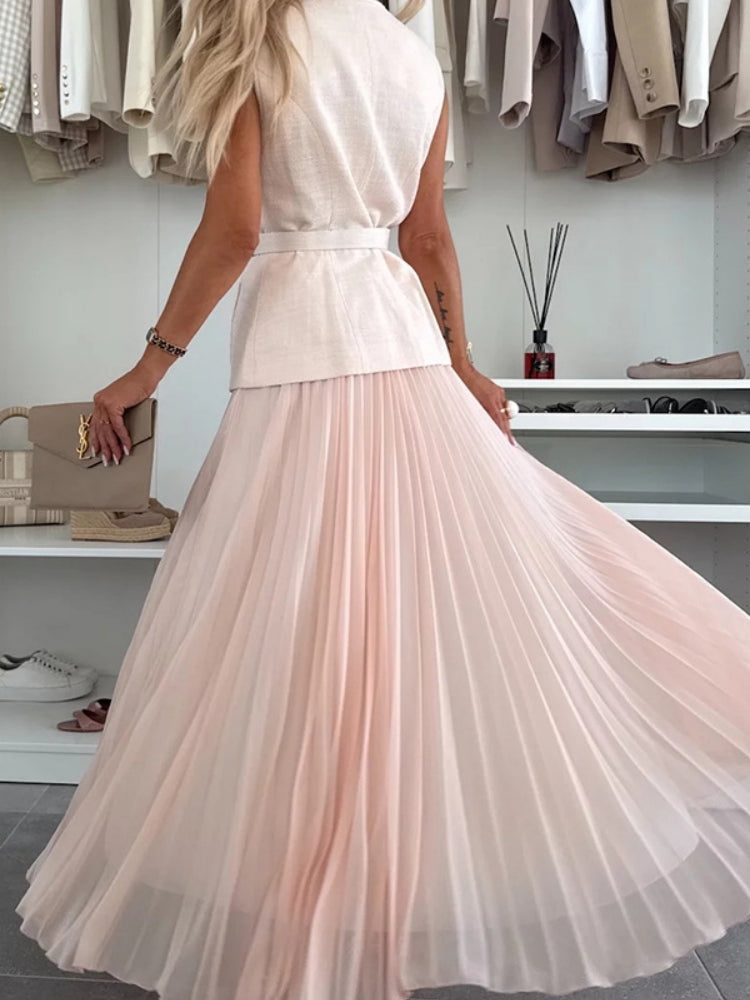 Tweed Vest & Tulle Skirt Set