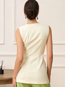 Niche Crewneck Sleeveless Niche  Cardigan Vest Shirt