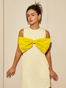Playful  Bow-Tie Summer Midi Dress