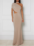 One Shoulder Cutout Maxi Dress