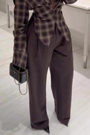 Pleated Pocket Blazer Pants