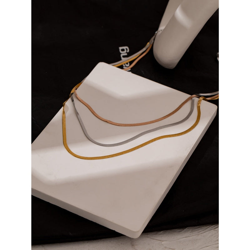 Colar Triplo Malha Banhado a Ouro 18K | Coleção Firenze