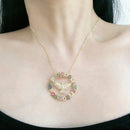 Colar Religioso Abençoada por Deus Colorido com Zircônias