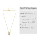 Colar Religioso - Cruz em Zircônias