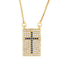 Colar Religioso - Cruz em Zircônias