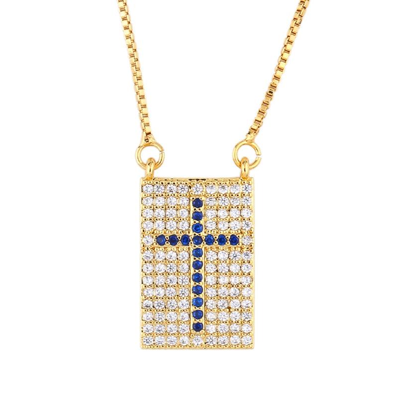 Colar Religioso - Cruz em Zircônias