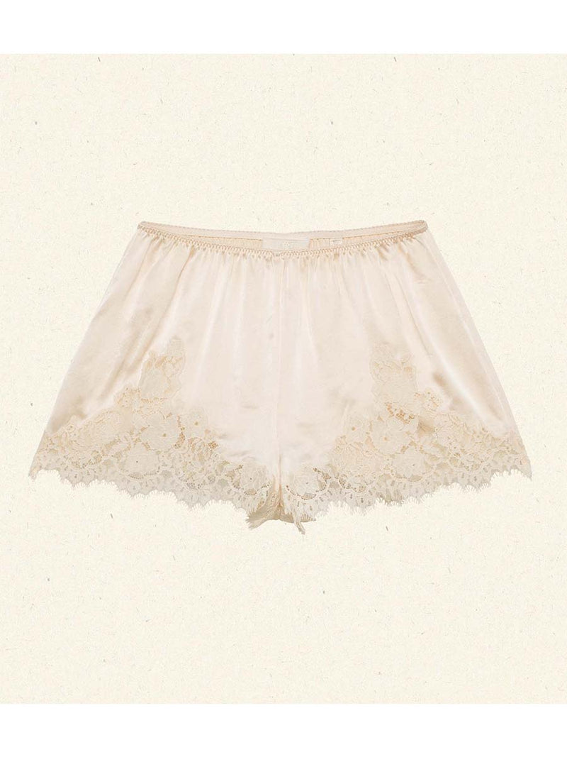 LaceTrimmed Satin Pajama Set