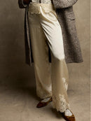 LaceTrimmed Satin Pajama Set