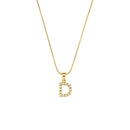 Colar Letra Inicial com Pérolas Banhado a Ouro 18K | Coleção Capri