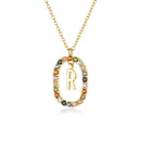 Colar Inicial Glamour Folheado com Zircônias