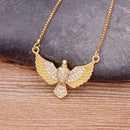 Colar Religioso Divino Espírito Santo com Zircônias folheado a Ouro 18K